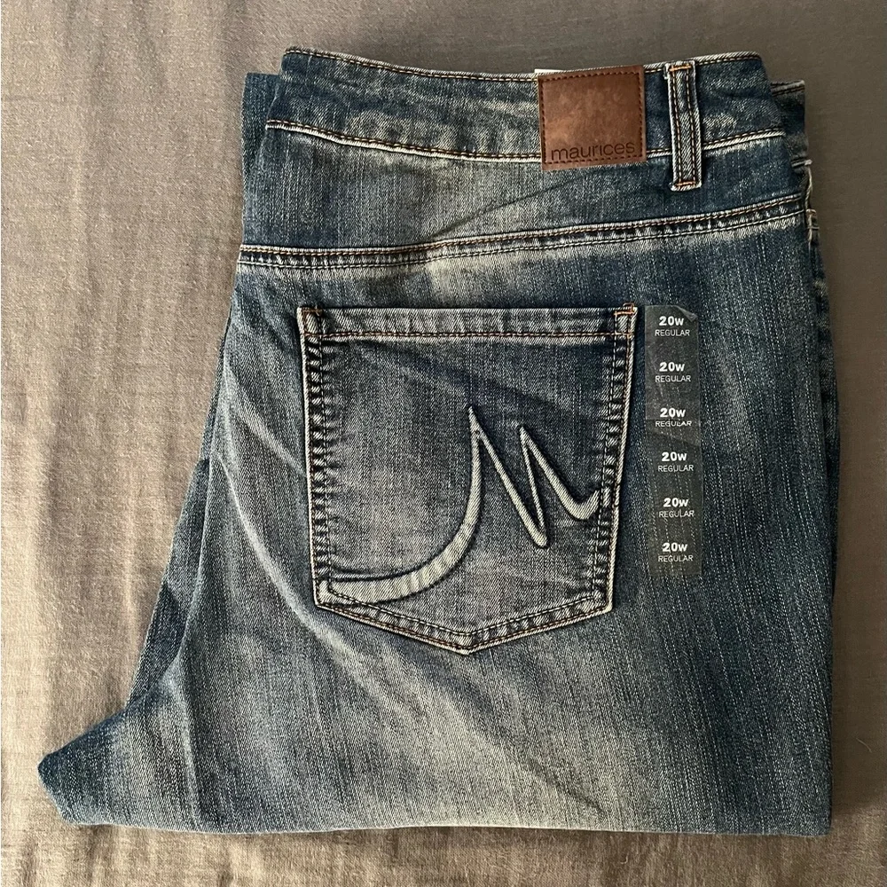 NWT Maurice’s women’s plus straight-leg mid-rise Denim Flex jeans 20 20W regular - Picture 7 of 7